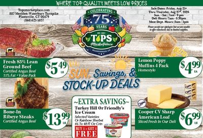 Tops Marketplace Weekly Ad August 21 - 27, 2026