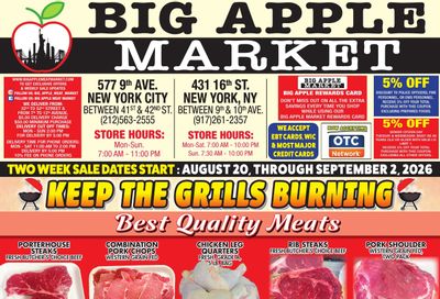 Big Apple Meat Market Weekly Ad August 20 - September 2, 2026