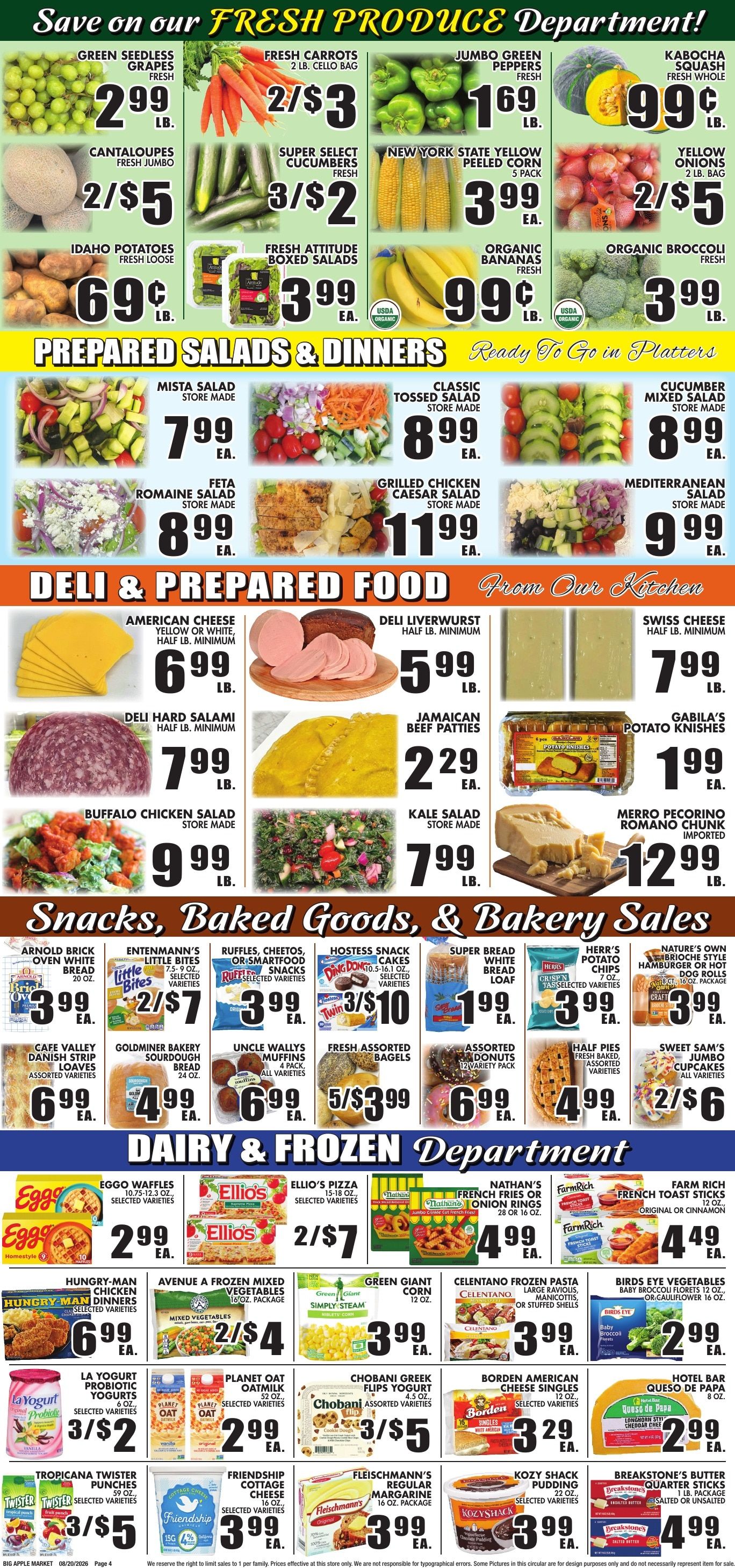 Big Apple Meat Market Weekly Ad August 20 - September 2, 2026