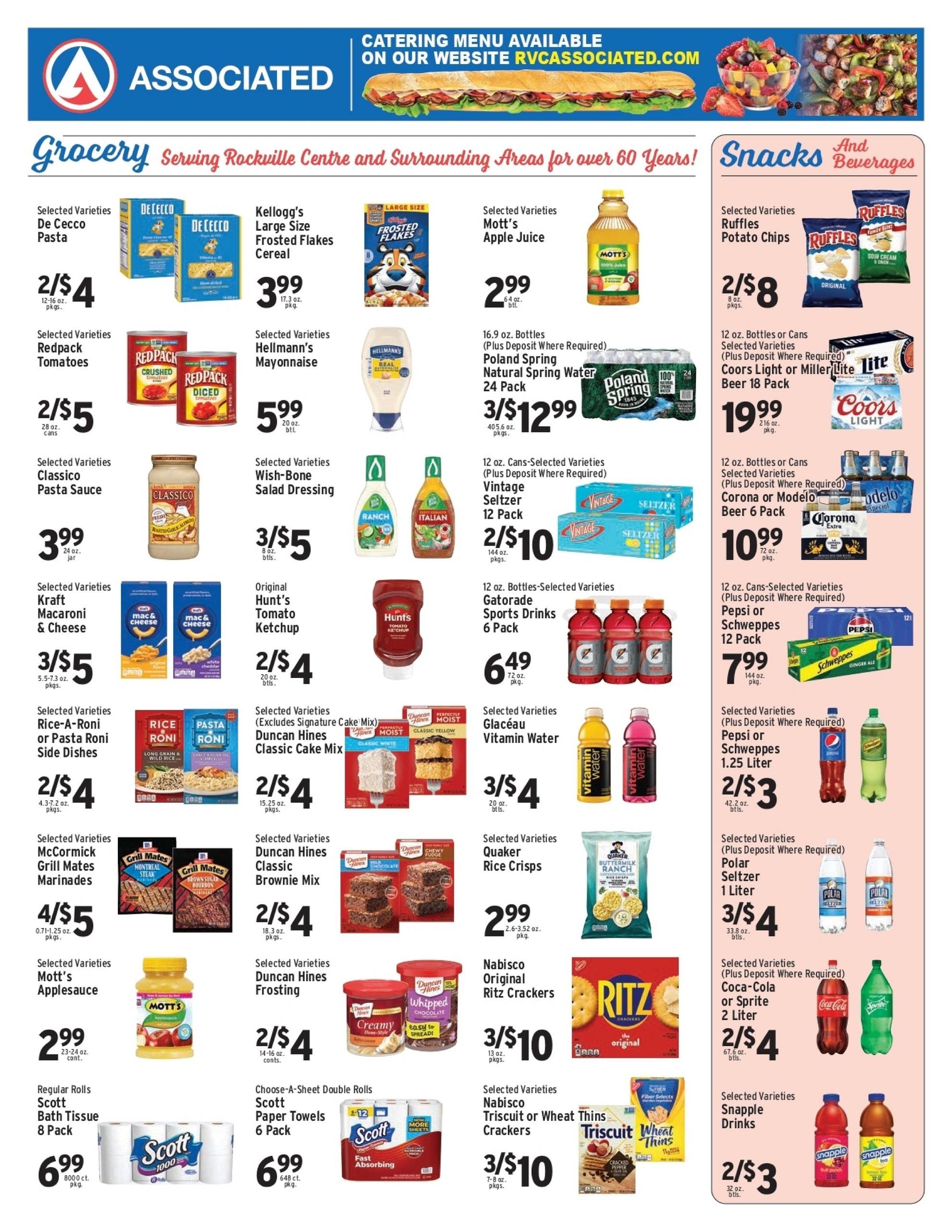 Associated Supermarkets (Carle Place–Hempstead Area, NY) Weekly Ad August 21 - 27, 2026