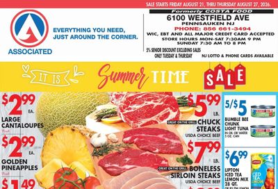 Associated Supermarkets (Philadelphia–Haddonfield Area, NJ–PA) Weekly Ad August 21 - 27, 2026