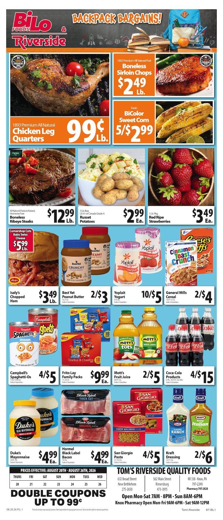 Tom's Riverside Weekly Ad August 20 - 26, 2026