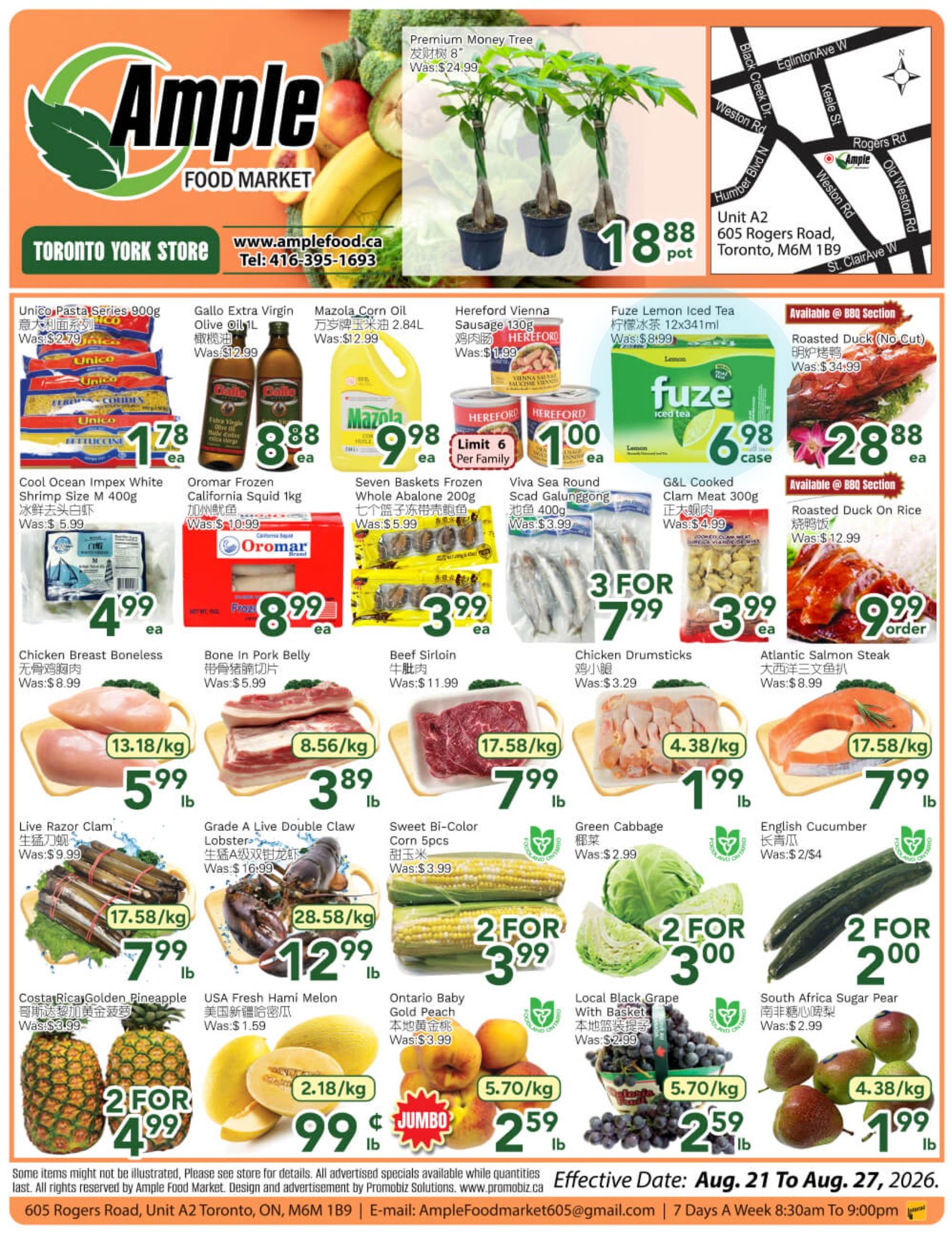 Ample Food Market (North York) Flyer August 21 to 27