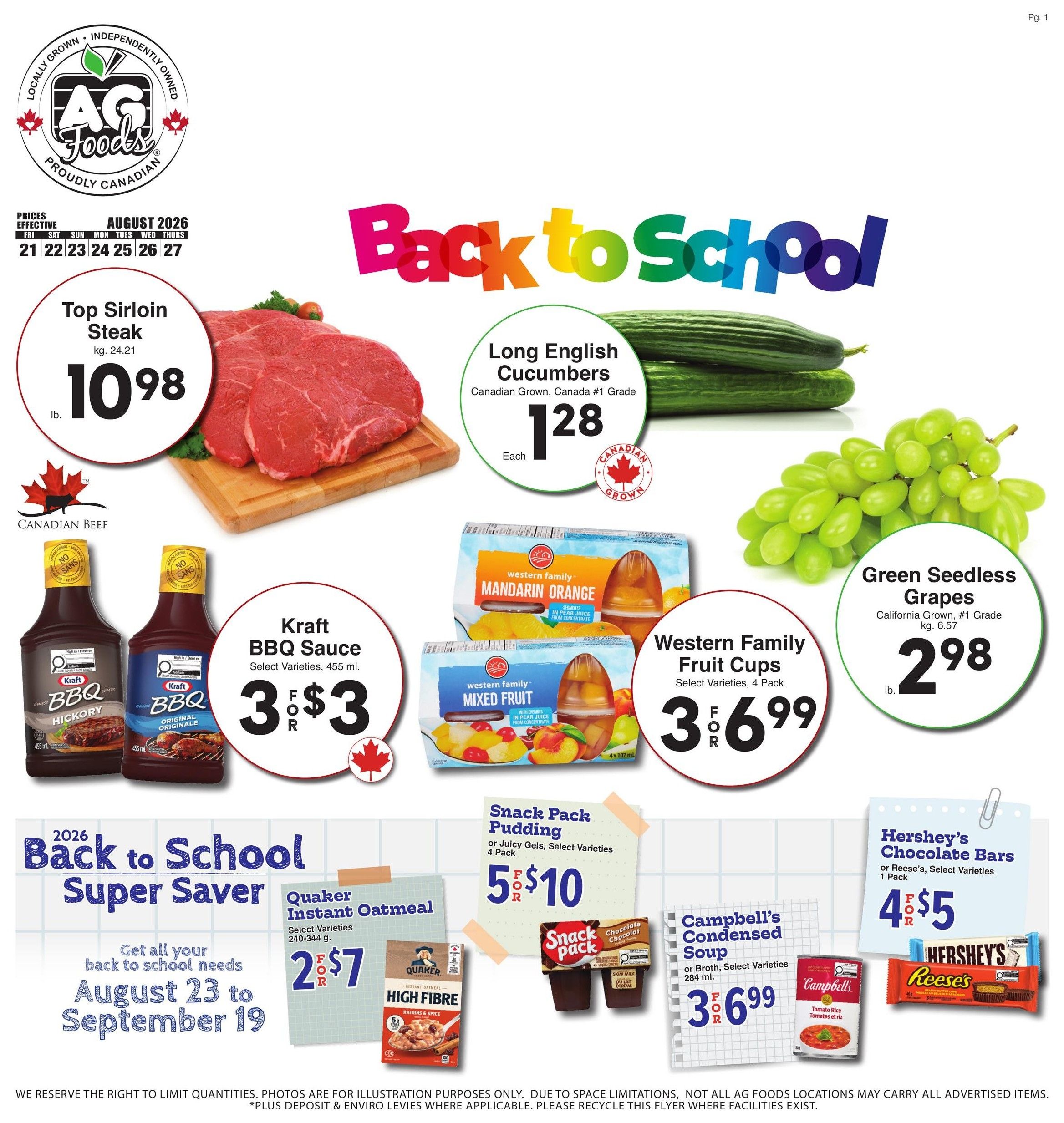 AG Foods Flyer August 21 to 27
