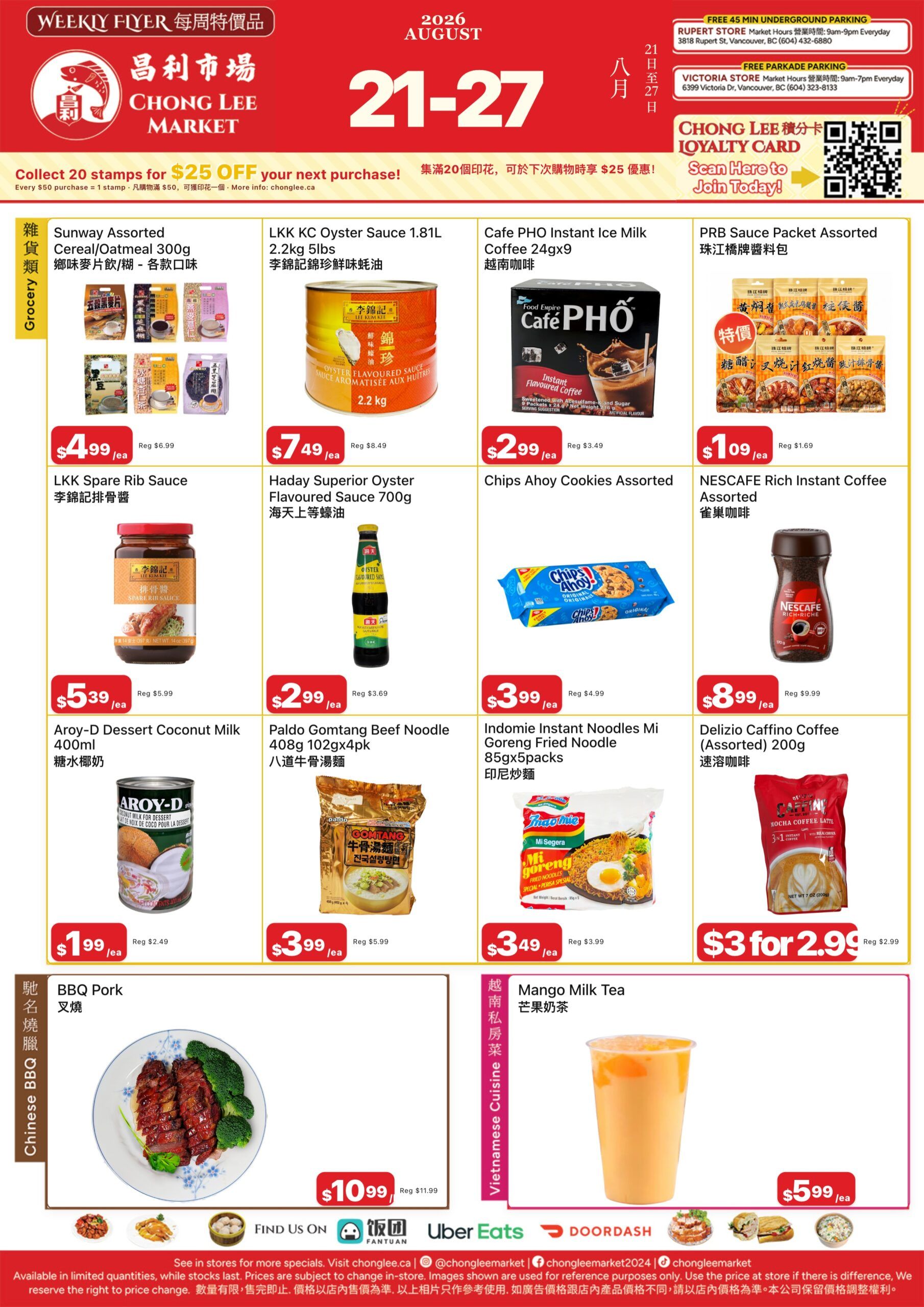 Chong Lee Market Flyer August 21 to 27