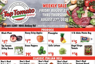 Top Tomato Amboy (Staten Island, NY) Weekly Ad August 8 - 20, 2026