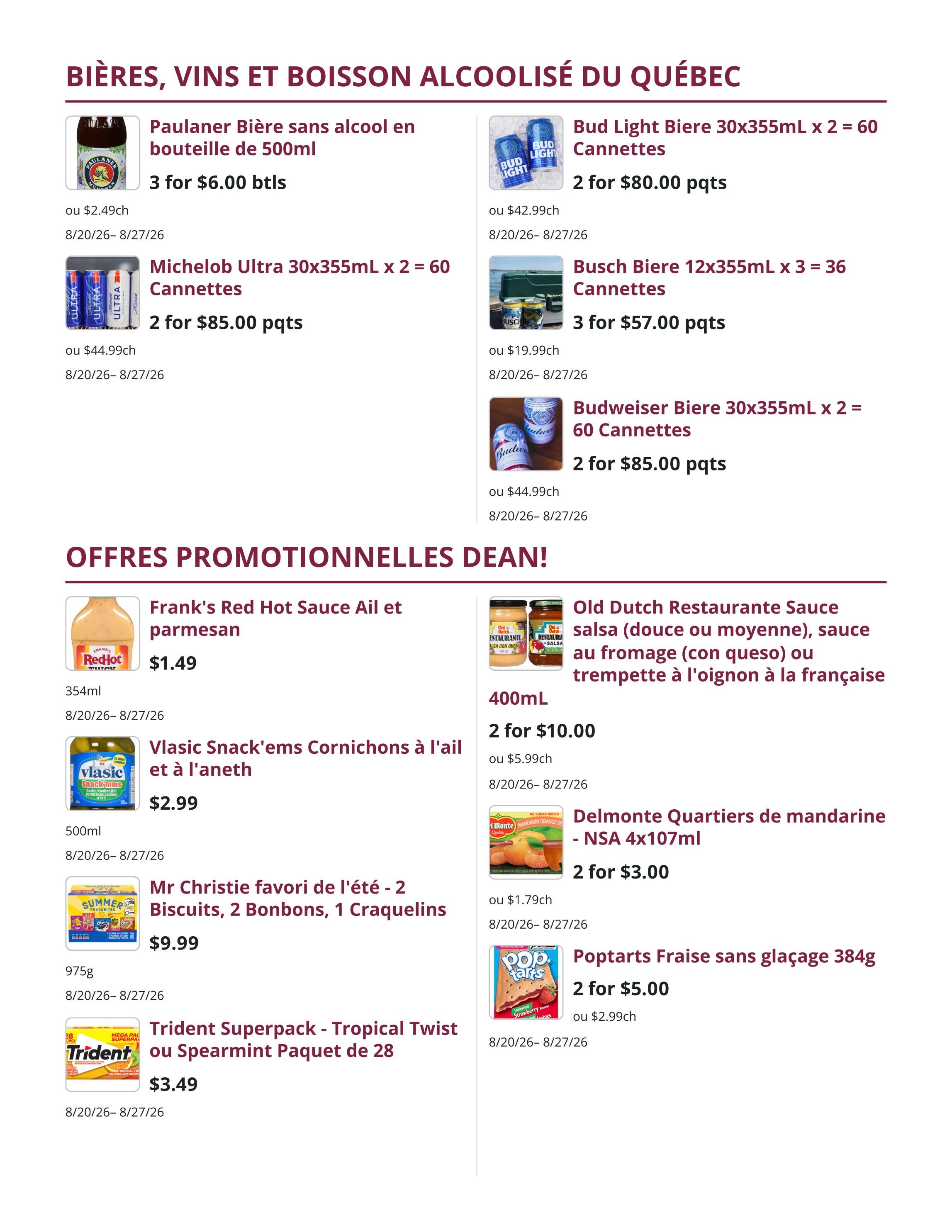 Mike Dean Local Grocer Flyer August 20 to 27