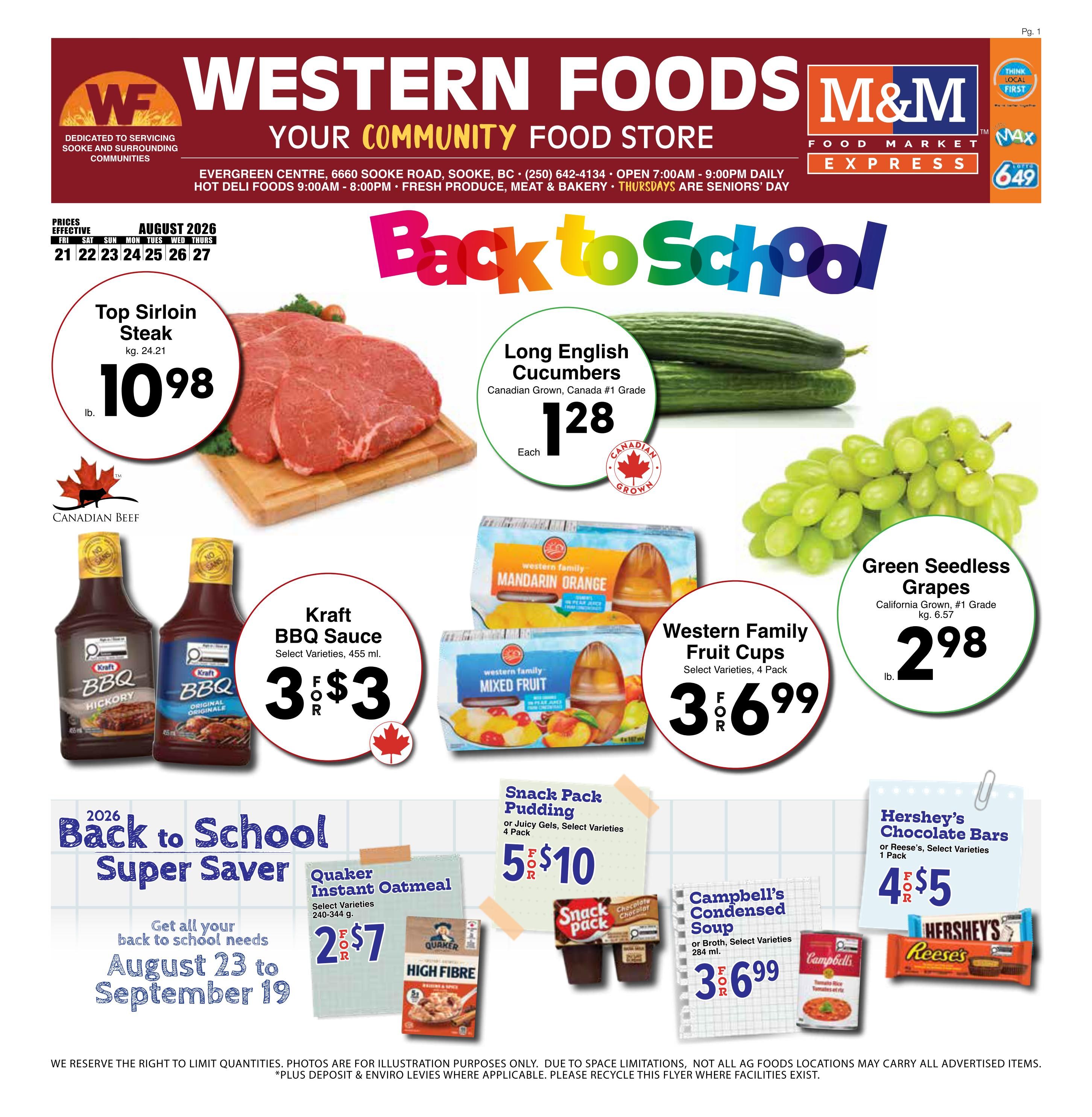 Western Foods Flyer August 21 to 27
