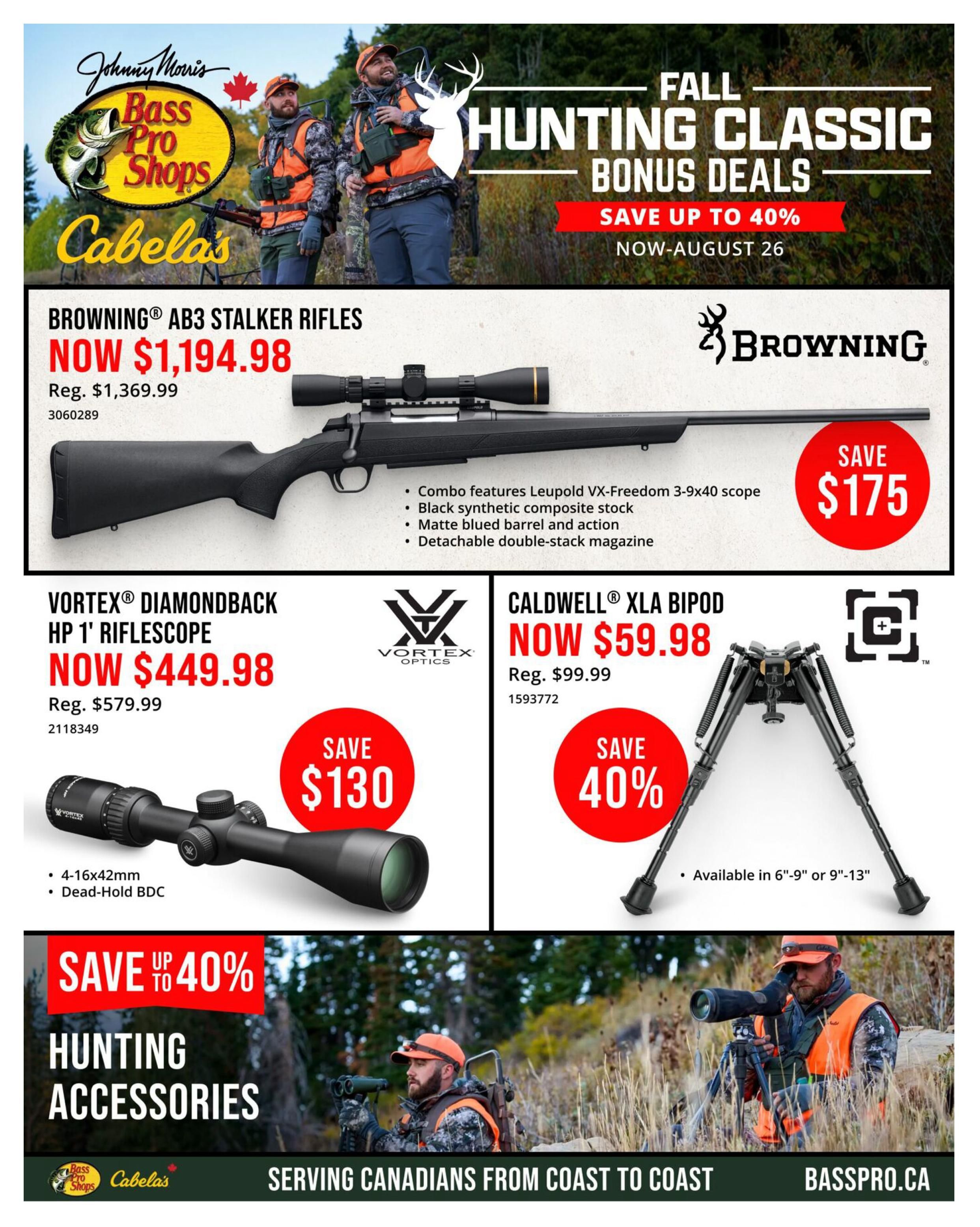 Bass Pro Shops Flyer August 21 to 26
