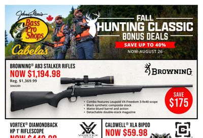 Bass Pro Shops Flyer August 21 to 26