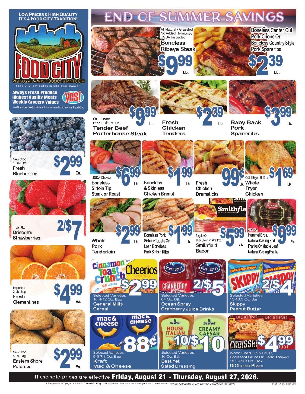 Food City New England Weekly Ad August 21 - 27, 2026