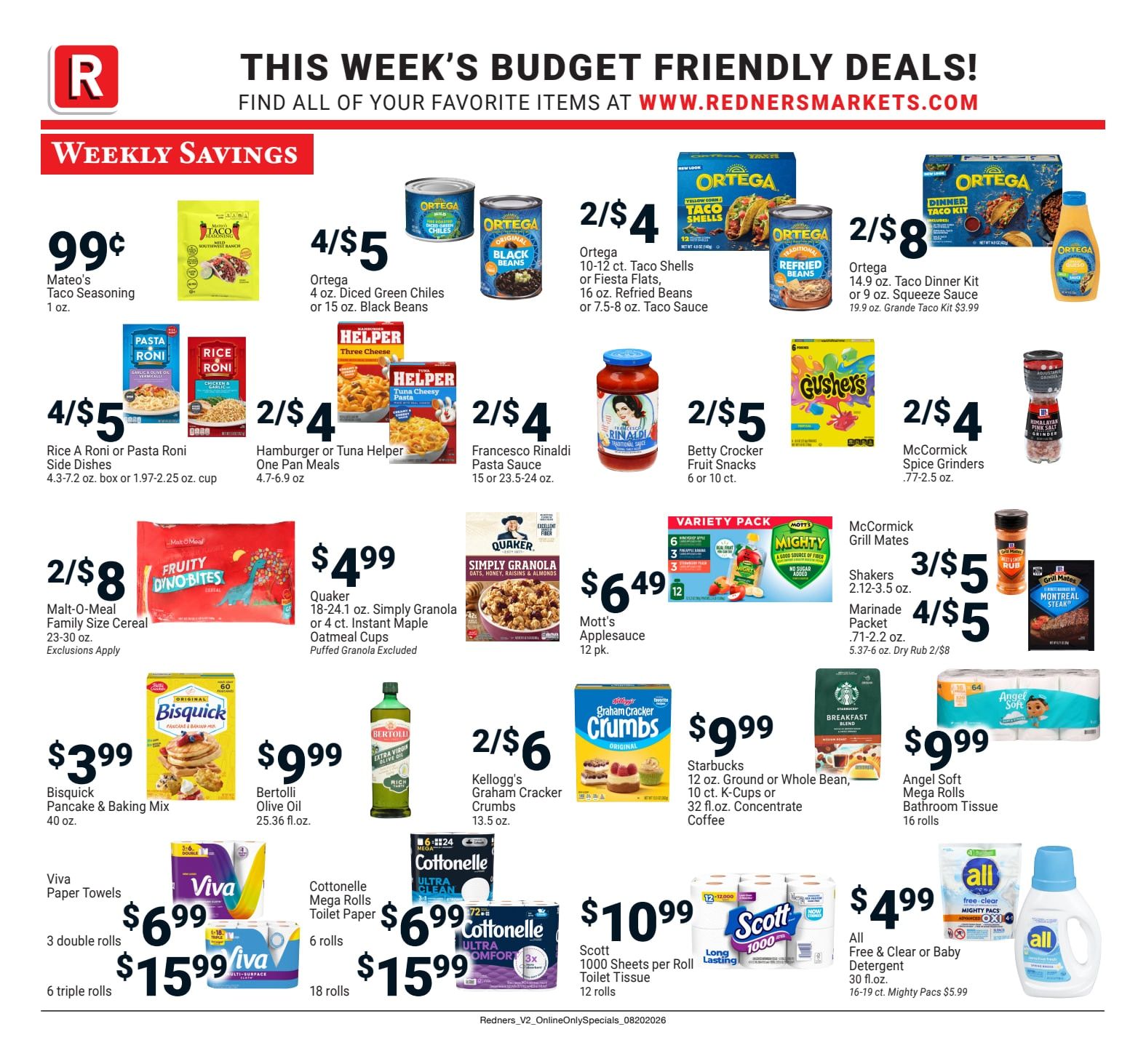 Redner's Markets (Allentown and other locations, PA) Weekly Ad August 20 - 26, 2026
