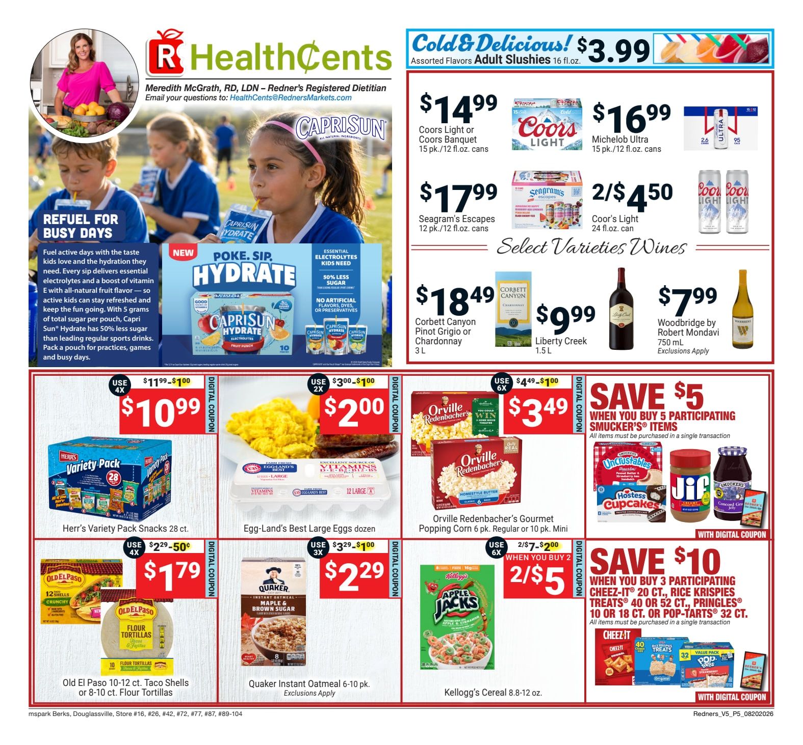 Redner's Markets (Douglassville and other locations, PA) Weekly Ad August 20 - 26, 2026