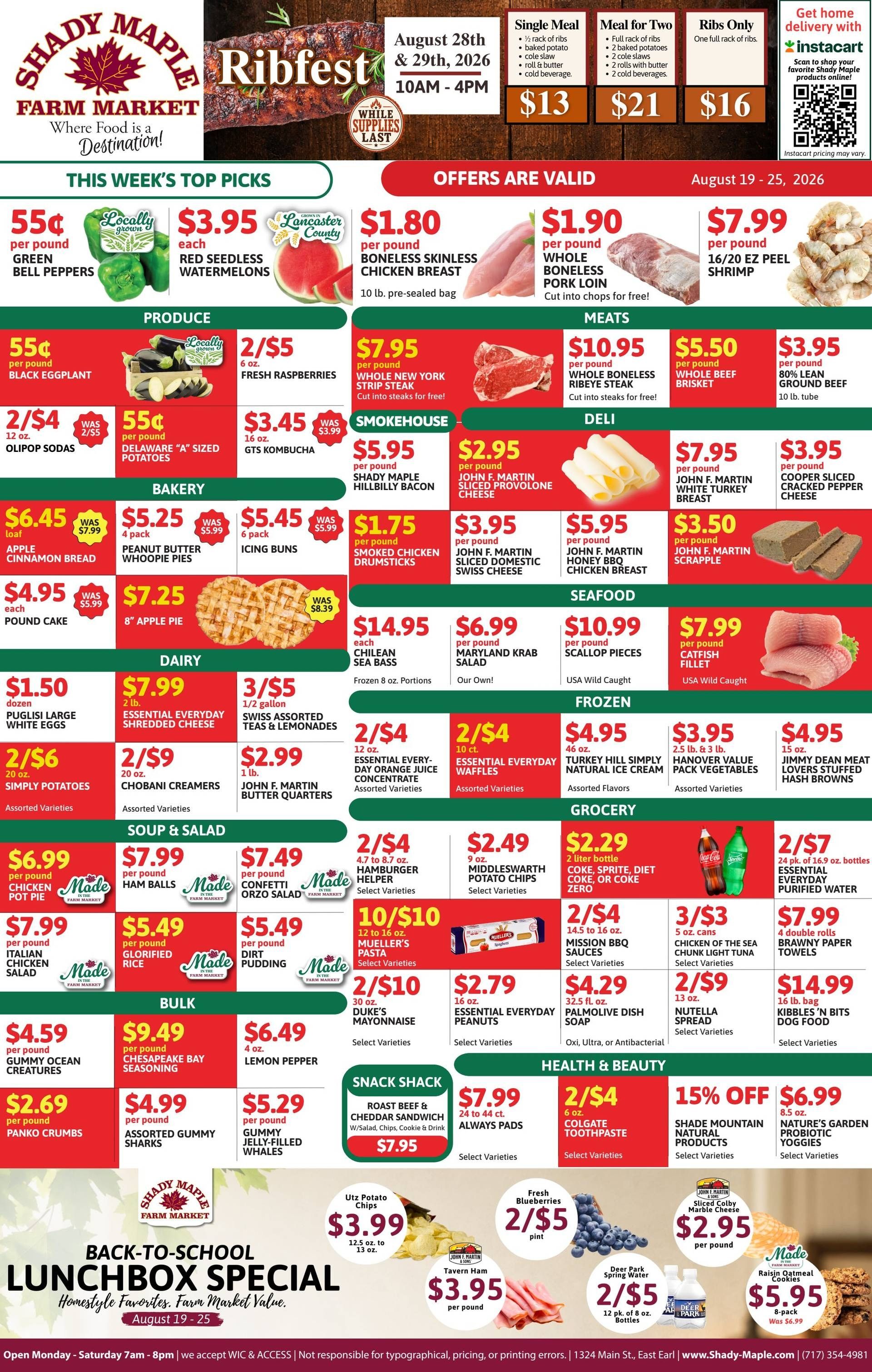 Shady Maple Weekly Ad August 19 - 25, 2026