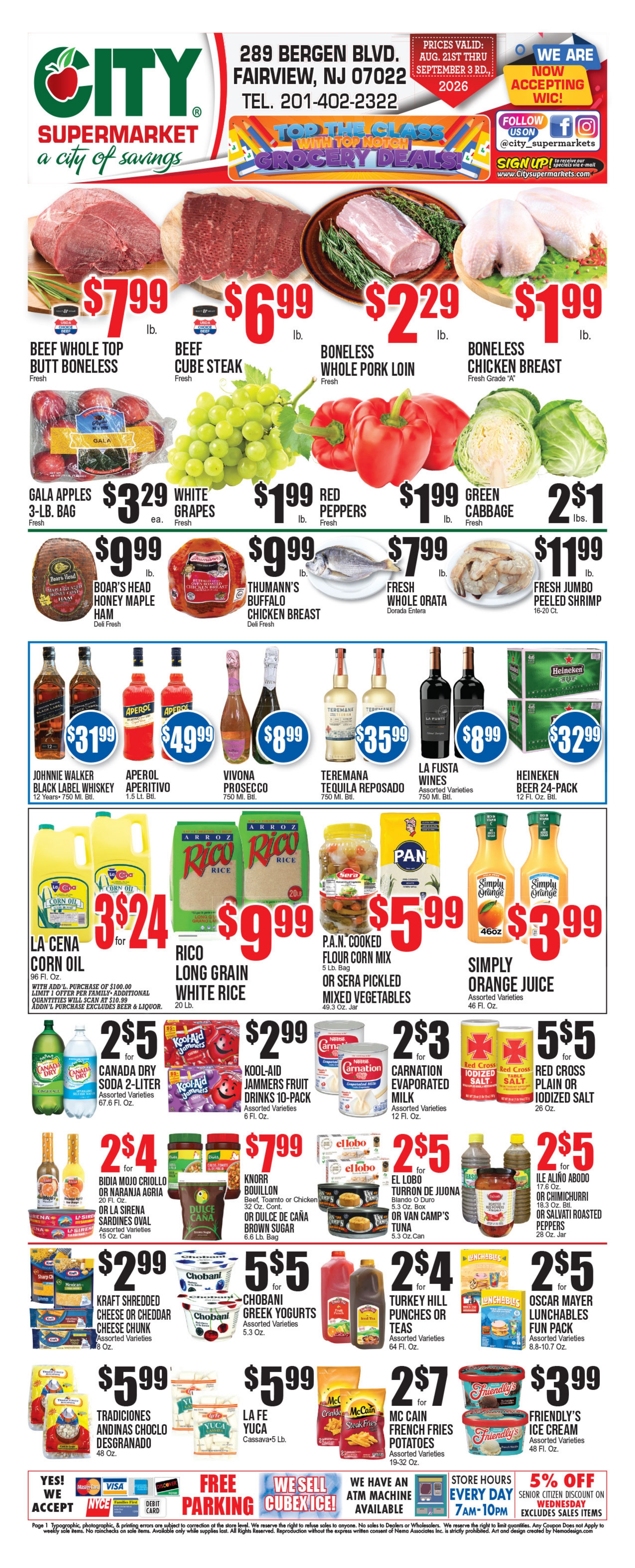 City Supermarkets (Fairview, NJ) Weekly Ad August 21 - September 3, 2026