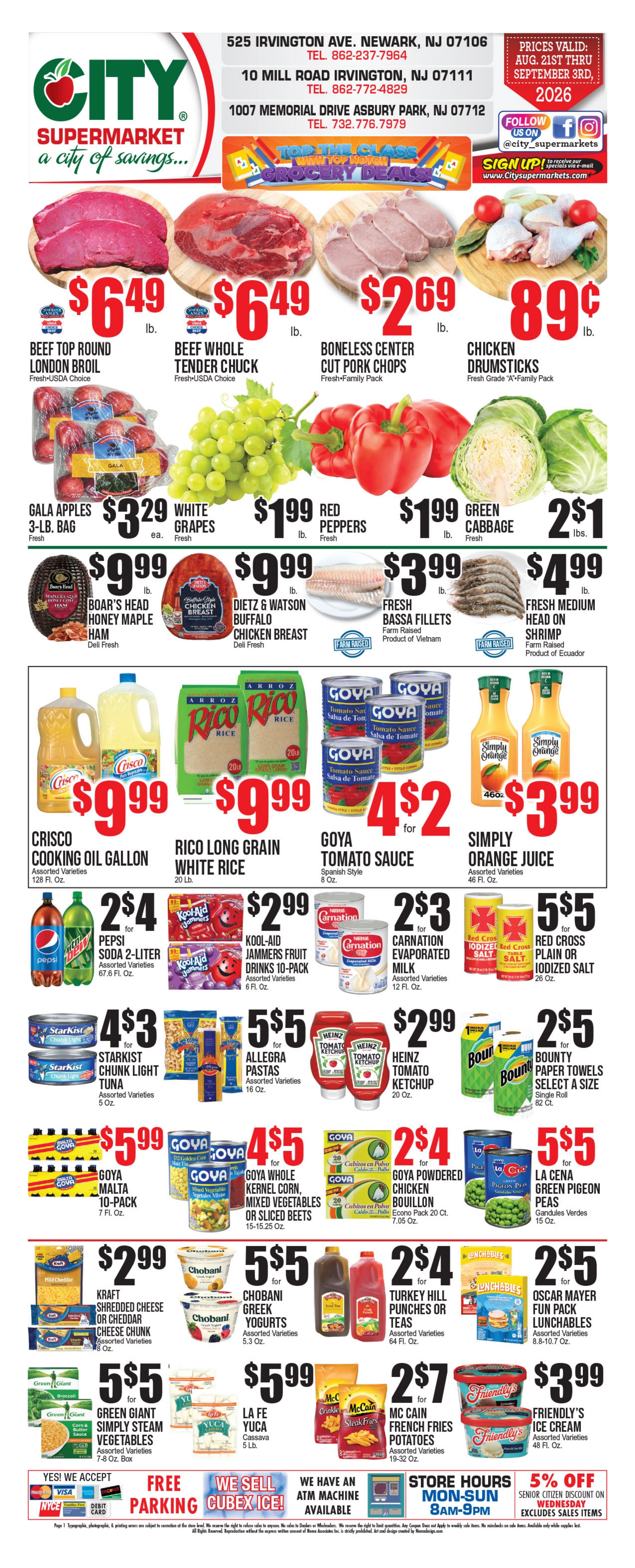 City Supermarkets Weekly Ad August 21 - September 3, 2026