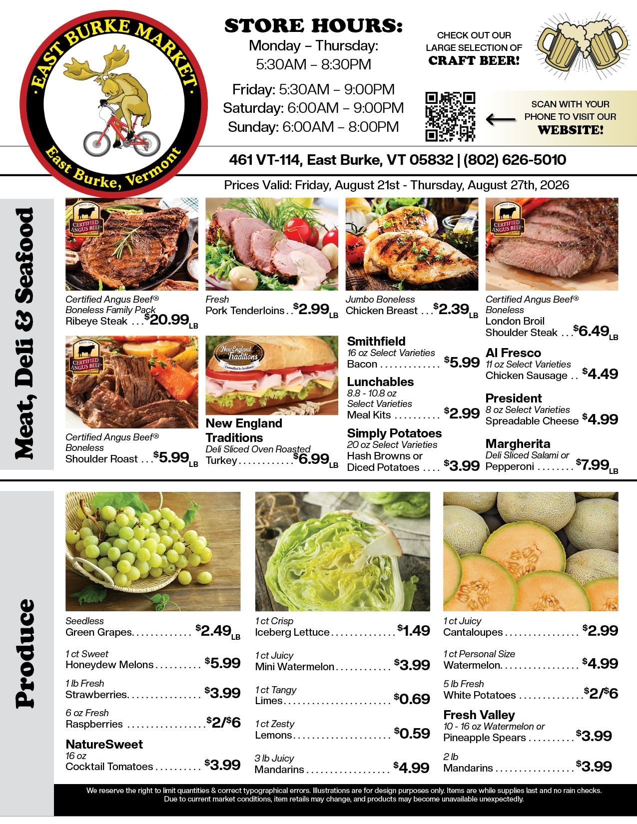 East Burke Market Weekly Ad August 21 - 27, 2026