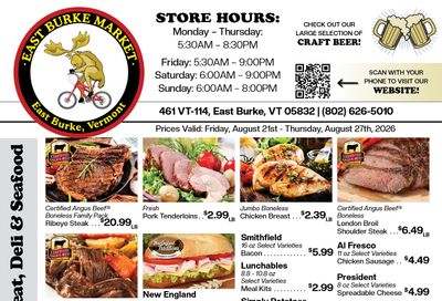 East Burke Market Weekly Ad August 21 - 27, 2026