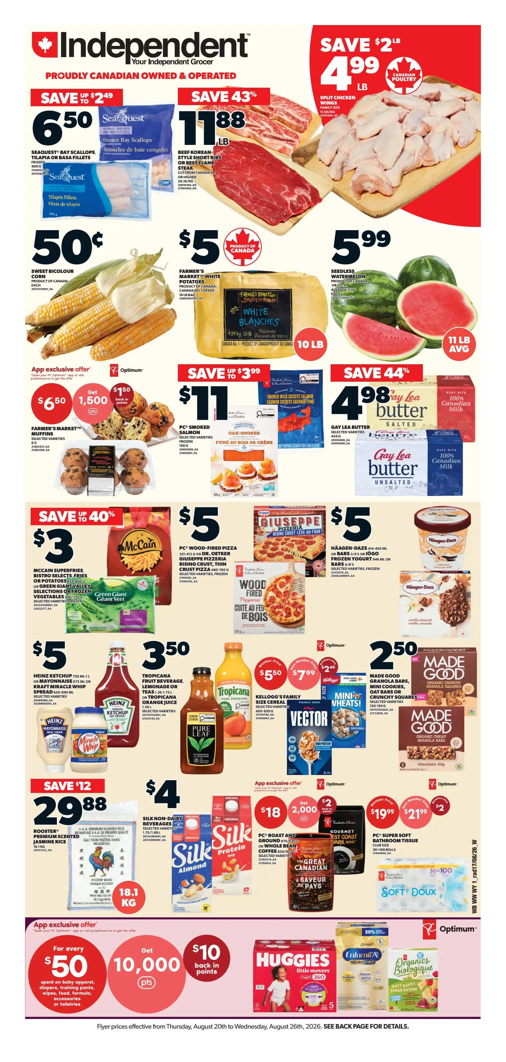 Independent Grocer (West) Flyer August 20 to 26