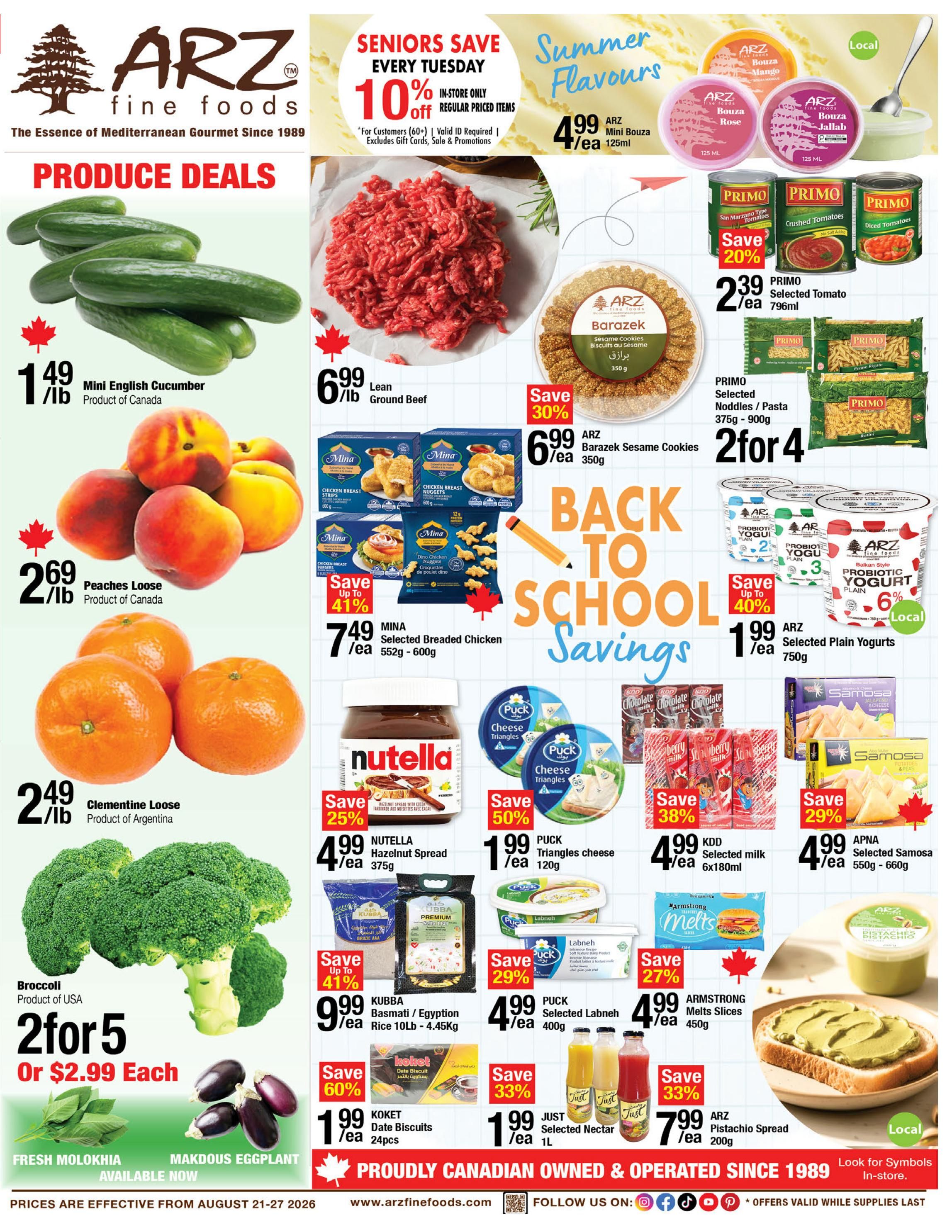 Arz Fine Foods Flyer August 21 to 27