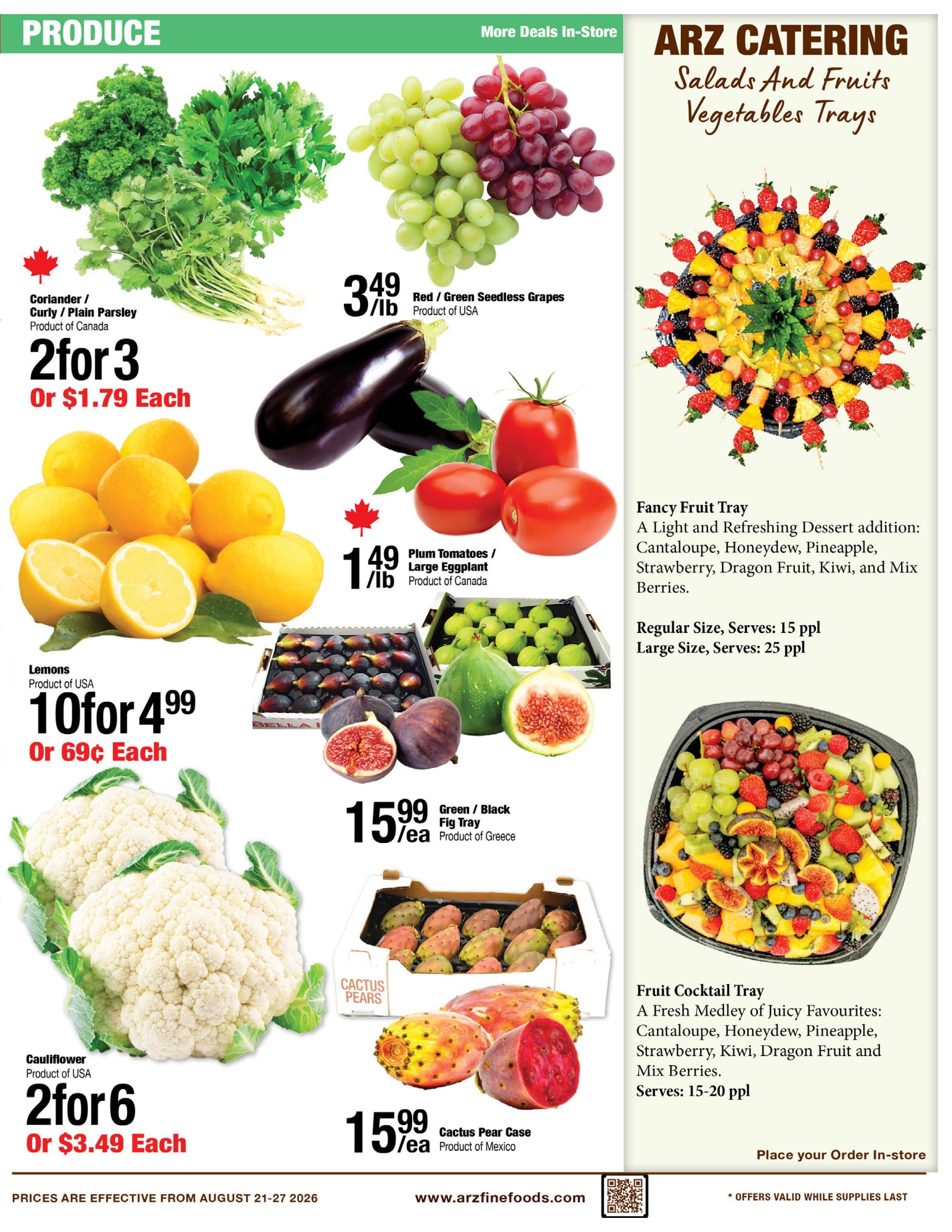 Arz Fine Foods Flyer August 21 to 27