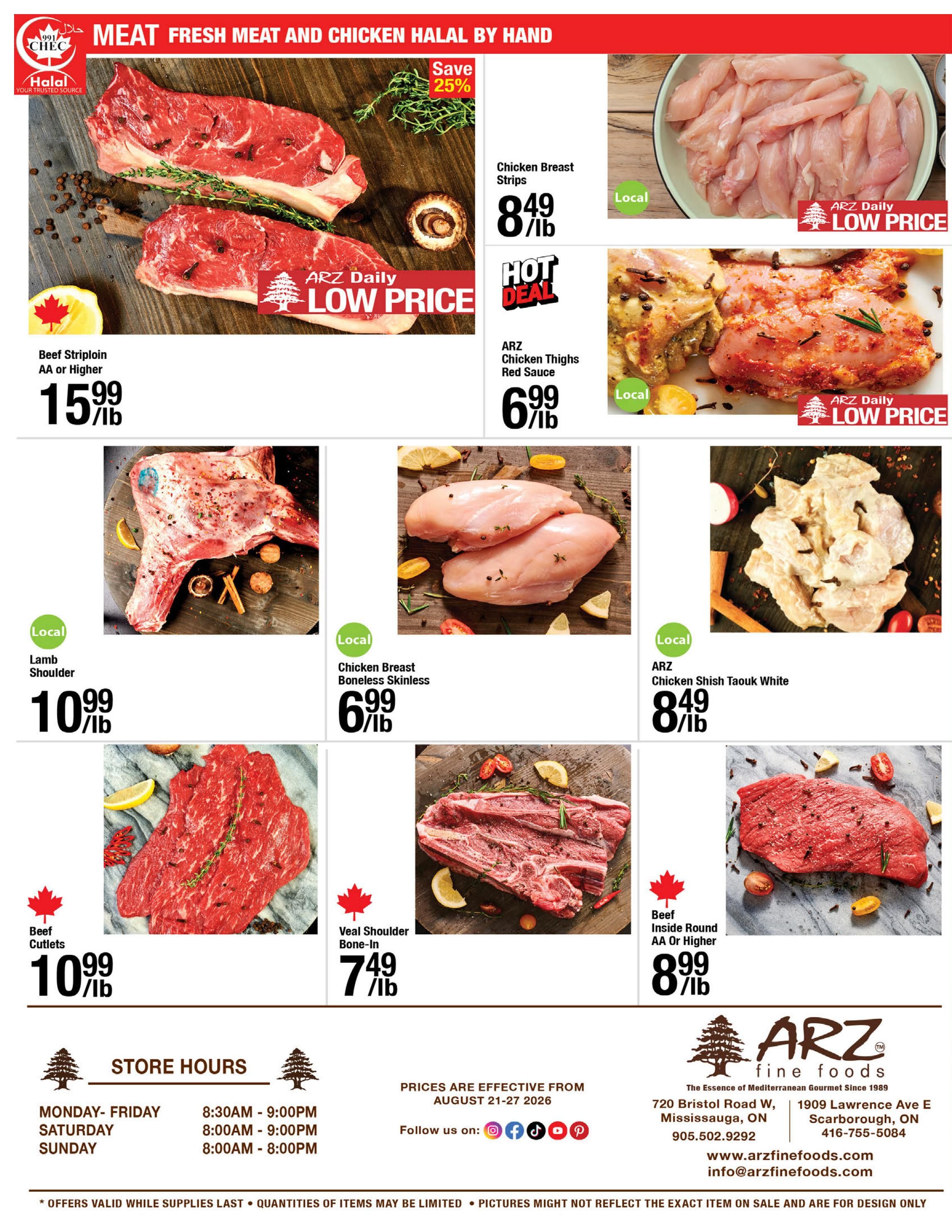 Arz Fine Foods Flyer August 21 to 27