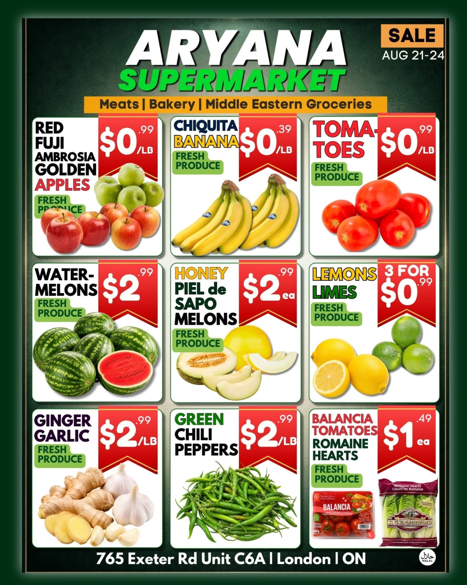 Aryana Supermarket (London) Flyer August 21 to 24 