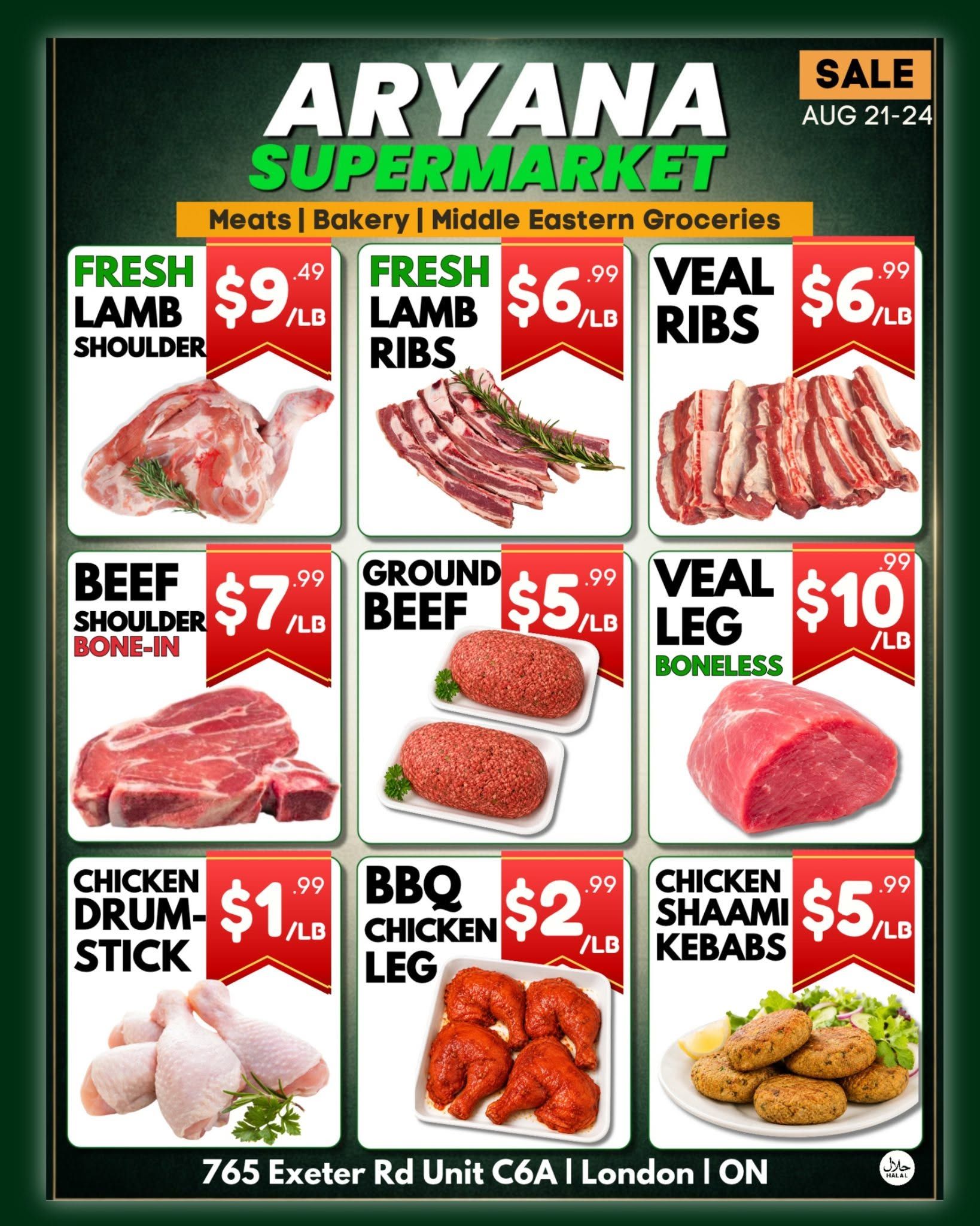 Aryana Supermarket (London) Flyer August 21 to 24 