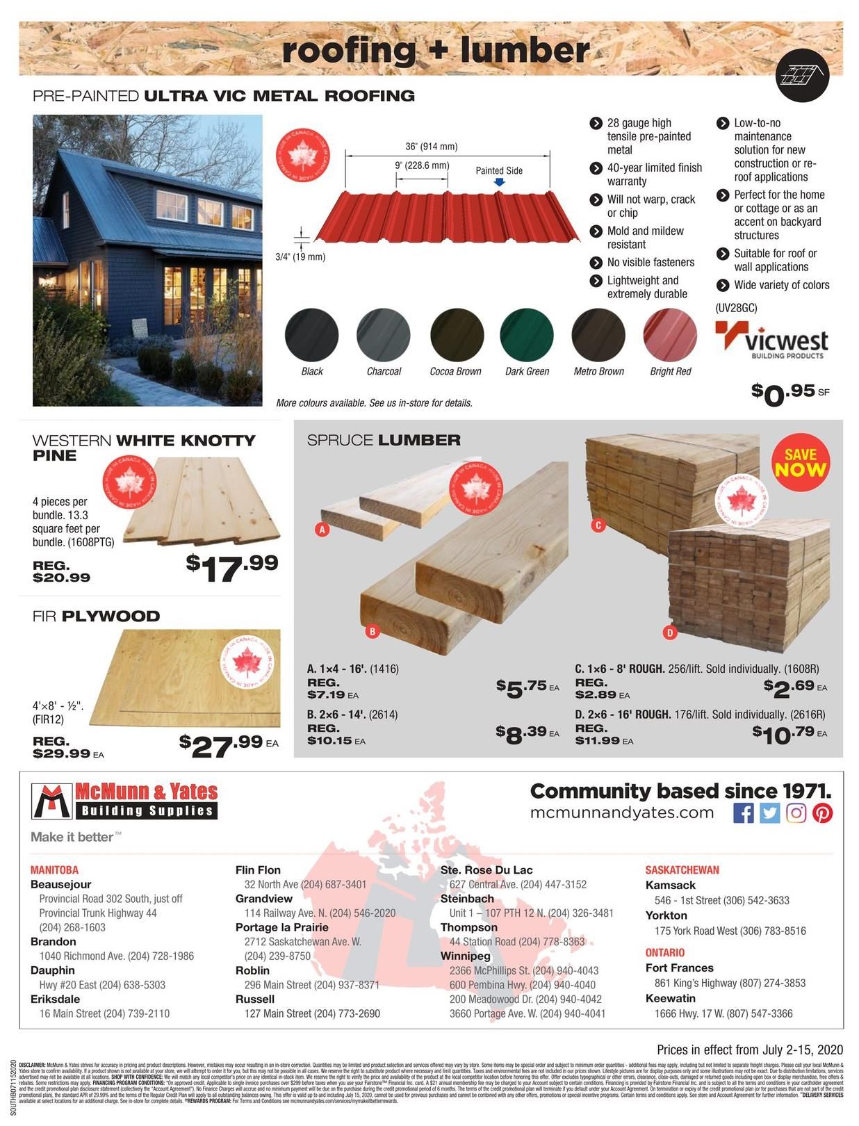 McMunn & Yates Building Supplies Flyer July 2 to 15