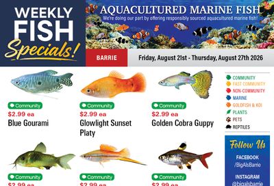 Big Al's (Barrie) Weekly Specials August 21 to 27