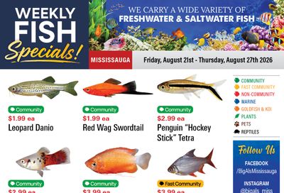 Big Al's (Mississauga) Weekly Specials August 21 to 27