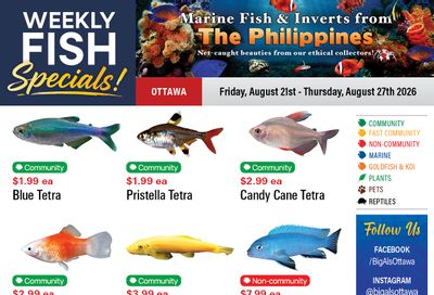 Big Al's (Ottawa) Weekly Specials August 21 to 27
