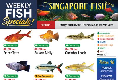 Big Al's (Whitby) Weekly Specials August 21 to 27