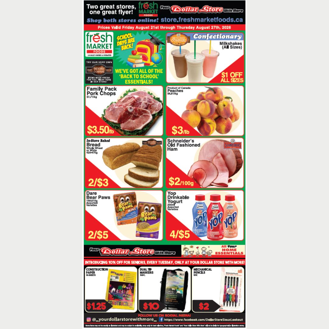 Fresh Market Foods Flyer August 21 to 27