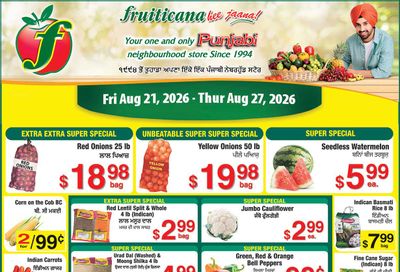 Fruiticana (Kelowna) Flyer August 21 to 27