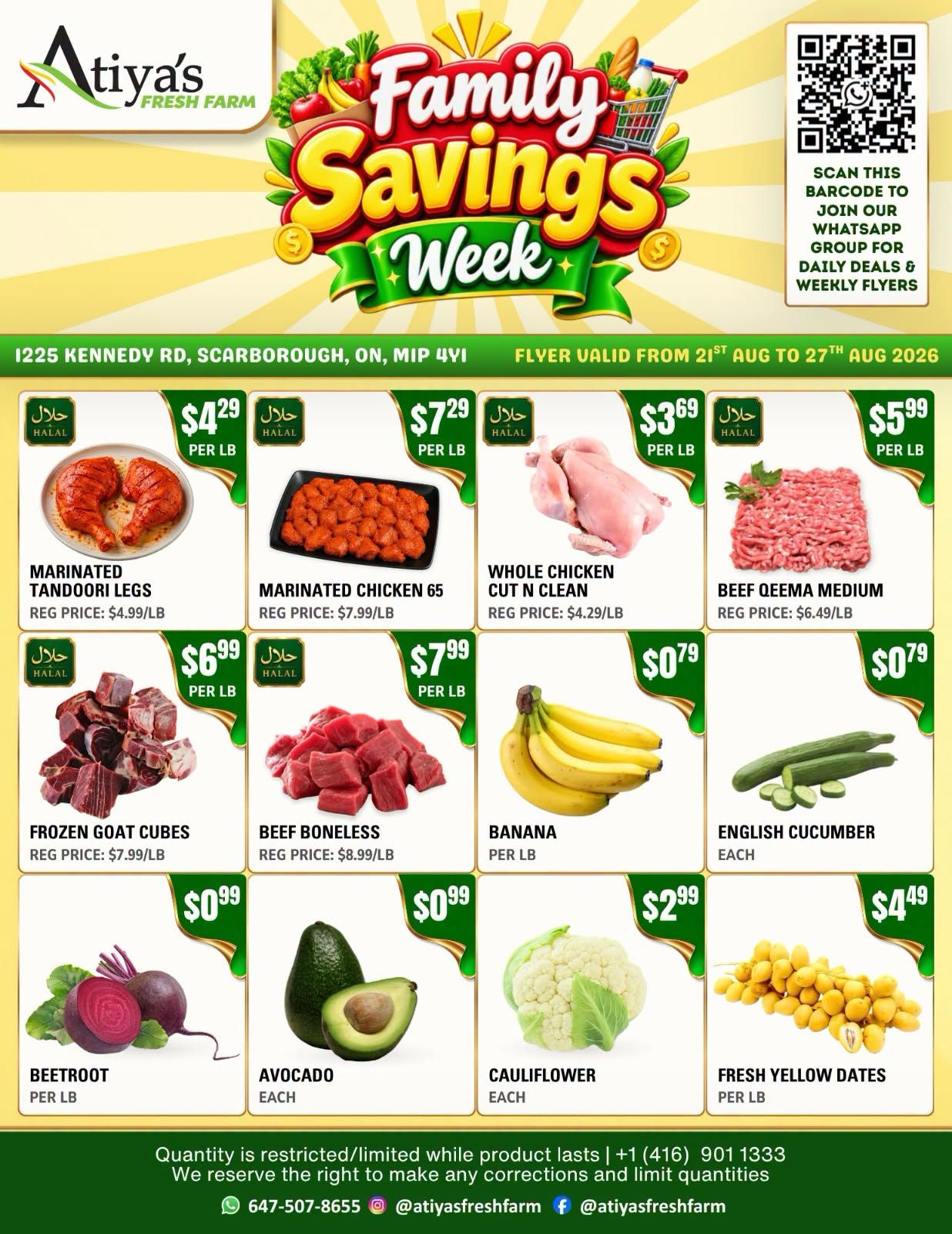 Atiya's Fresh Farm Flyer August 21 to 27