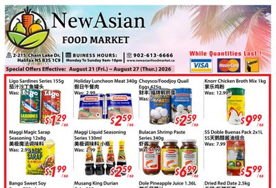 New Asian Food Market Flyer August 21 to 27