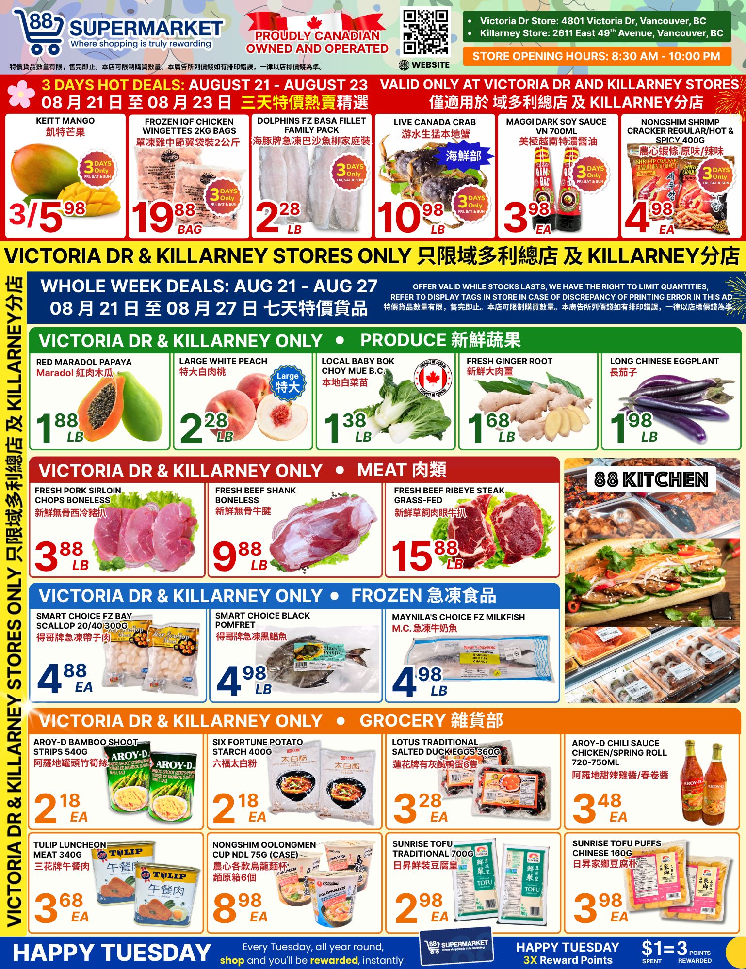 88 Supermarket Flyer August 21 to 27