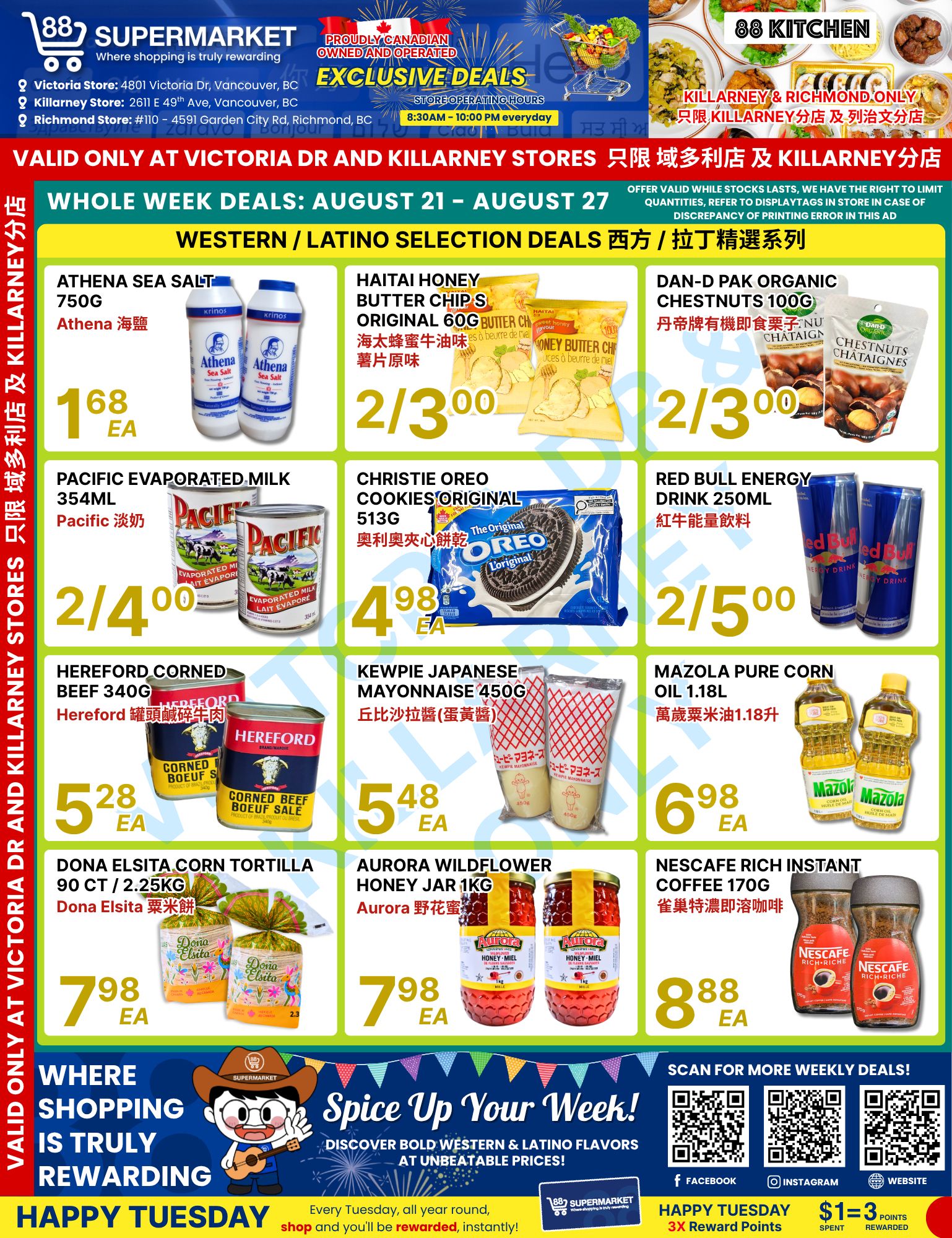88 Supermarket Flyer August 21 to 27