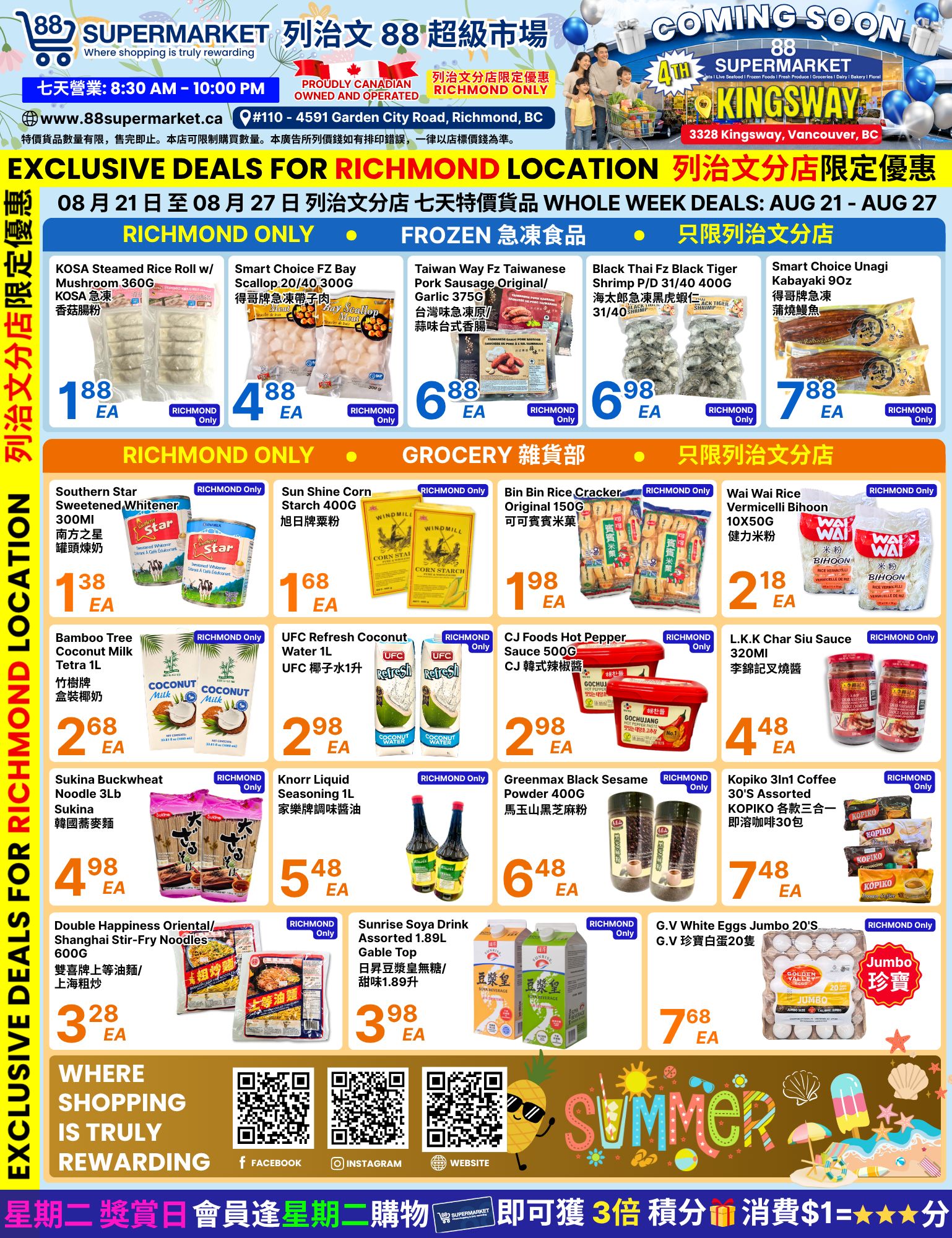 88 Supermarket Flyer August 21 to 27