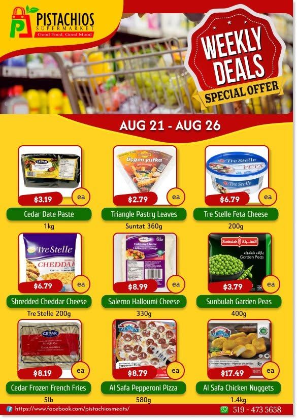 Pistachios Supermarket Flyer August 21 to 26