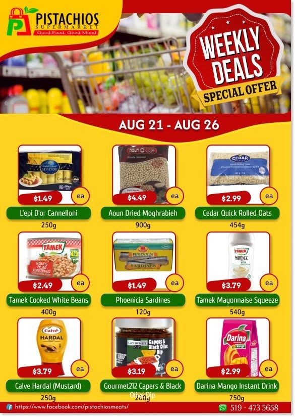Pistachios Supermarket Flyer August 21 to 26