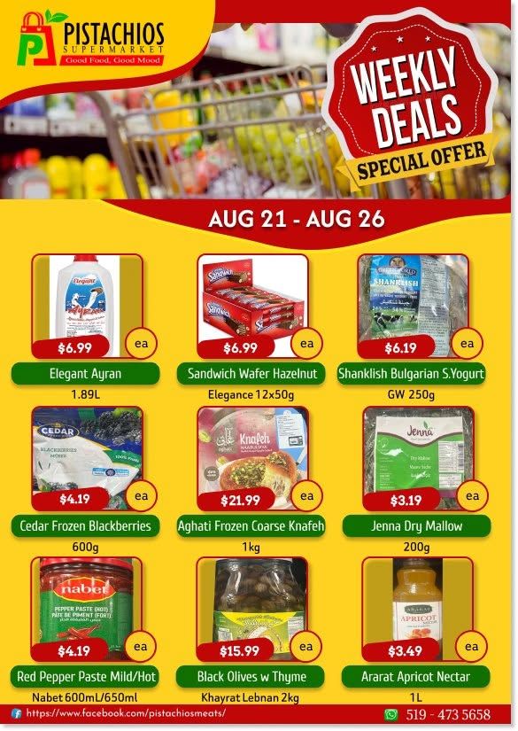 Pistachios Supermarket Flyer August 21 to 26