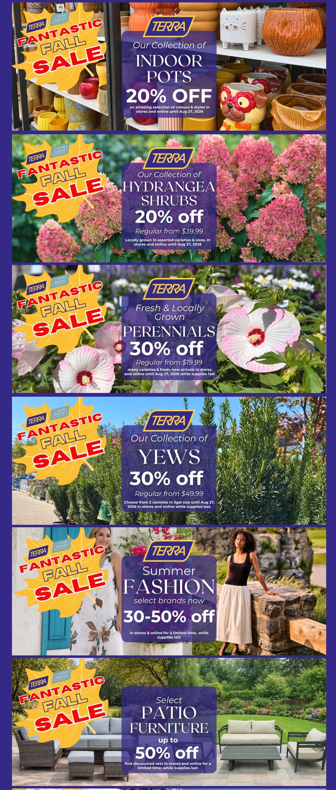 Terra Greenhouses Flyer August 21 to 27