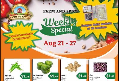 Farm And Spice Grocers Flyer August 21 to 27