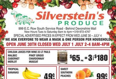 Silverstein's Produce Flyer June 30 to July 4