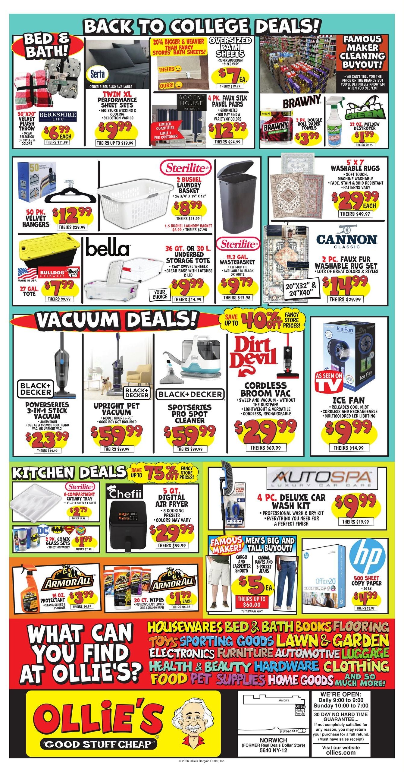 Ollie's Bargain Outlet (Syracuse–Corbettsville Area, NY–PA) Weekly Ad September 2 - 21, 2026