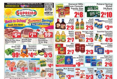 Supremo Foods Inc (NJ, NY, PA) Weekly Ad August 22 - 28, 2026