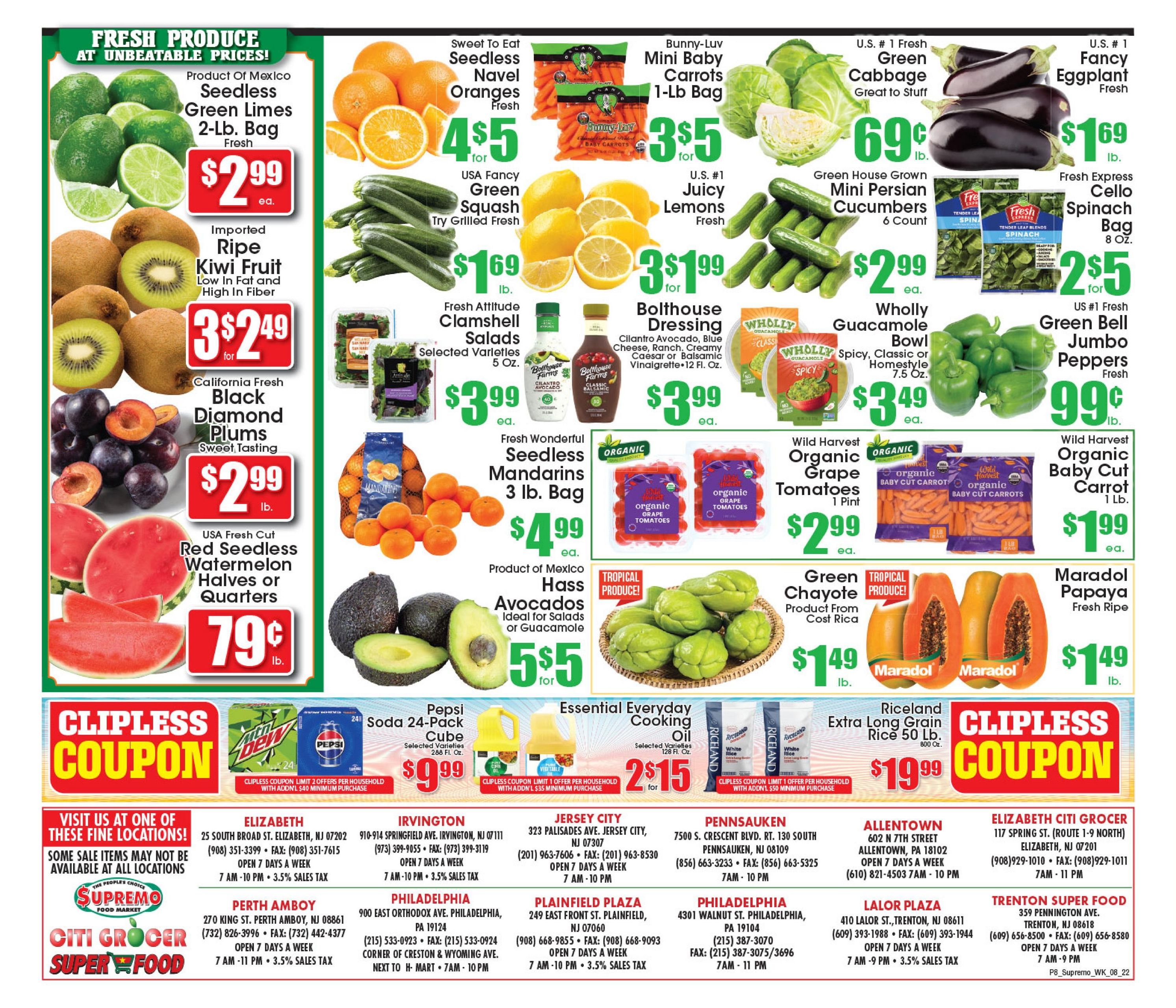 Supremo Foods Inc (NJ, NY, PA) Weekly Ad August 22 - 28, 2026