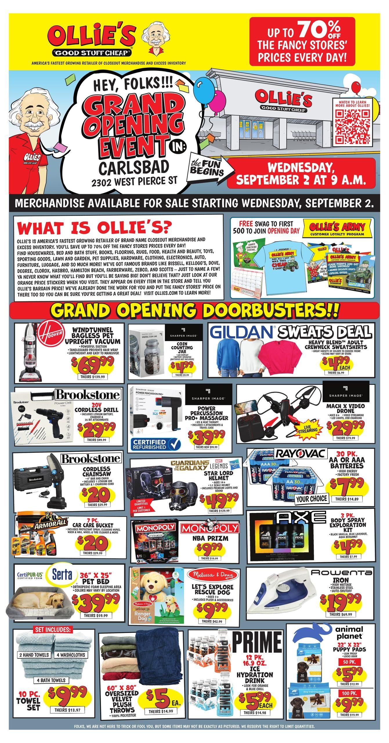 Ollie's Bargain Outlet (Artesia–Orla Area, NM–TX) Weekly Ad September 2 - 21, 2026